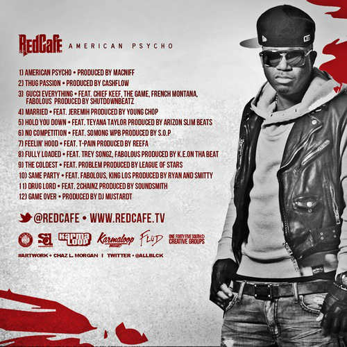red cafe american psycho cover back